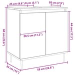 vidaXL Armoire de bain gris béton 58x33x60 cm bois d'ingénierie