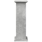 vidaXL Piédestal avec rangement gris béton 31x30x90 cm bois ingénierie