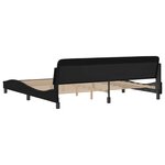 vidaXL Cadre de lit sans matelas noir 200x200 cm similicuir