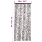 vidaXL Moustiquaire Marron et beige 90x200 cm Chenille