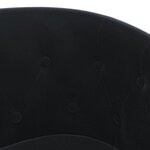 vidaXL Fauteuil avec repose-pied noir velours