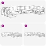vidaXL Ensemble de canapés d'extérieur 10 Pièces Blanc et Beige
