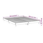 vidaXL Cadre de lit blanc brillant 160x200 cm bois d'ingénierie