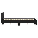 vidaXL Cadre de lit avec tête de lit noir 135x190 cm