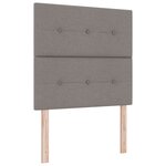 vidaXL lit box spring avec matelas et banc taupe 120x190 cm tissu