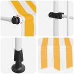 vidaXL Auvent rétractable manuel 400 cm Rayures oranges et blanches