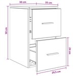 vidaXL Meuble de Salle de Bain In-between Blanc 30 x 35 x 50 cm