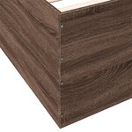 vidaXL Cadre de lit chêne marron 135x190 cm bois d'ingénierie
