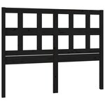 vidaXL Tête de lit Noir 185 5x4x100 cm Bois massif de pin