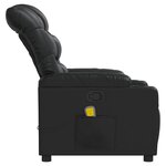 vidaXL Fauteuil de massage inclinable Noir Similicuir