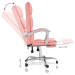 vidaXL Fauteuil inclinable de bureau Rose Similicuir