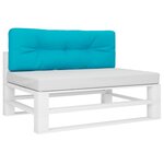 vidaXL Coussin de palette turquoise 120x40x12 cm tissu