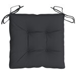 vidaXL Coussins de chaise lot de 4 noir 40x40x7 cm tissu oxford