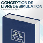 ACROPAQ Coffre Fort Discret Livre- Coffre-fort Livre avec serrure à combinaison- Sécurisez vos objets- Bleu