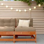 vidaXL Sofa de jardin milieu Pin massif Brun Ciré 62 x 62 x 70 5 cm