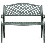 vidaXL Banc de jardin 102 cm Aluminium coulé Vert