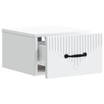 vidaXL Cabinet de chevet mural 2 Pièces Blanc 34 5 x 33 x 20 cm