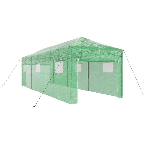 vidaXL Serre avec toit Vert 290 x 870 x 315 cm Acier