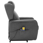 vidaXL Fauteuil de massage inclinable Gris clair Tissu