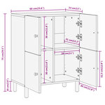 vidaXL Armoire latérale 60x33x75 cm bois massif de manguier