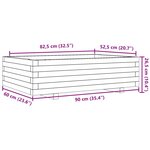 vidaXL Jardinière 90x60x26 5 cm bois de pin imprégné