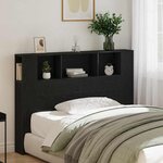 vidaXL Cabinet de Tête de Lit Chêne noir 140 x 19 x 104 5 cm
