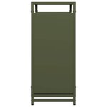 vidaXL Portant de bois chauffage vert olive 60x28x65 cm