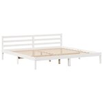 vidaXL Cadre de lit sans matelas blanc 200x200 cm bois massif de pin