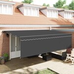vidaXL Auvent Rétractable Anthracite 500 × 300 cm