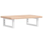 vidaXL Étagère de vasque murale acier et bois de chêne massif