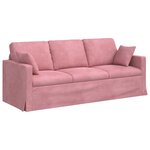 vidaXL Canapé 2 Pièces Rose 198 x 78 x 80 cm Velours
