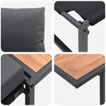 vidaXL Ensemble de salle à manger pour jardin 2 Pièces Anthracite Acier