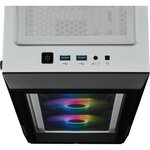 CORSAIR Boitier PC iCUE 220T RGB - Moyen-Tour - Verre trempé - Blanc (CC-9011191-WW)