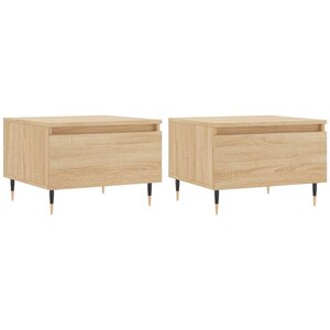 vidaXL Tables basses 2 Pièces chêne sonoma 50x46x35 cm bois d'ingénierie