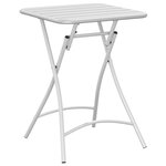 Table de jardin pliable vidaXL Blanche 55x55x73 cm Acier
