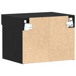 Armoire Wall vidaXL avec lumières LED Chêne Noir 40x30x30 cm