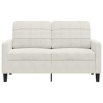 vidaXL Canapé à 2 places Crème 120 cm Velours