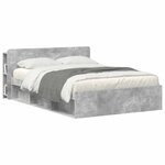 vidaXL Cabinet de Tête de Lit Gris béton Bois d'ingénierie