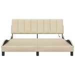 vidaXL Cadre de lit sans matelas Hanko crème 160x200 cm tissu