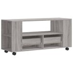 vidaXL Meuble TV sonoma gris 102x34 5x43 cm bois d'ingénierie