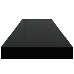 vidaXL Étagère murale flottante 2 Pièces Noir brillant 90x23 5x3 8 cm MDF