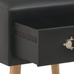 Vidaxl table de chevet noir 40x35x40 cm similicuir