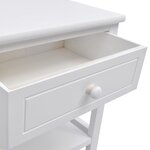 vidaXL Table de chevet Bois Blanc