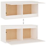 vidaXL Meubles TV 5 Pièces Blanc Bois massif de pin