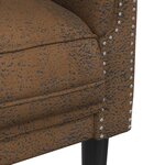 vidaXL Fauteuil marron similicuir daim
