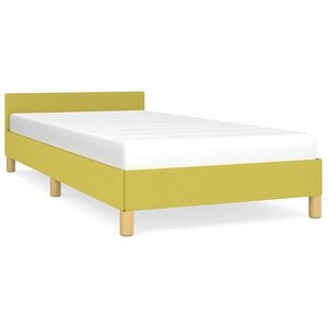 vidaXL Cadre de lit sans matelas vert 100x200 cm tissu
