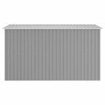 vidaXL Abri de jardin 257x298x178 cm Métal Gris