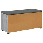 vidaXL Banc d'entrée avec coussin Uni Gris Sonoma 100 x 38 x 46 cm