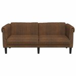 vidaXL Canapé à 2 places marron similicuir daim