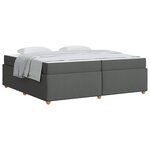 vidaXL Cadre de lit avec matelas Gris foncé 200 x 200 cm tissu